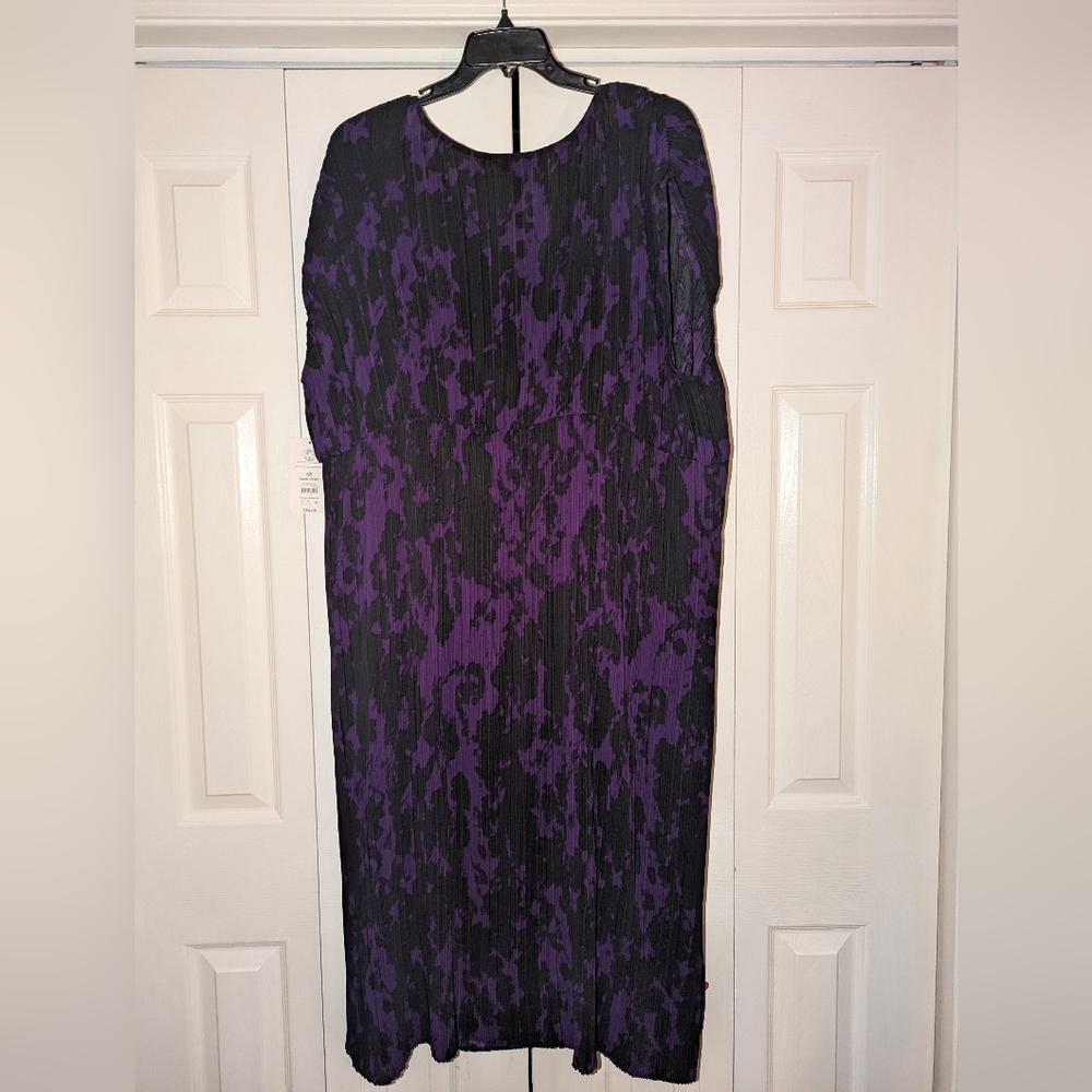 Terra & Sky Purple and Black Sleeveless Dress - Picture 2 of 4